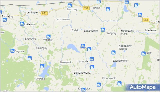 mapa Mauda, Mauda na mapie Targeo