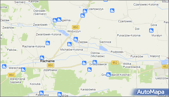 mapa Michalów gmina Rachanie, Michalów gmina Rachanie na mapie Targeo