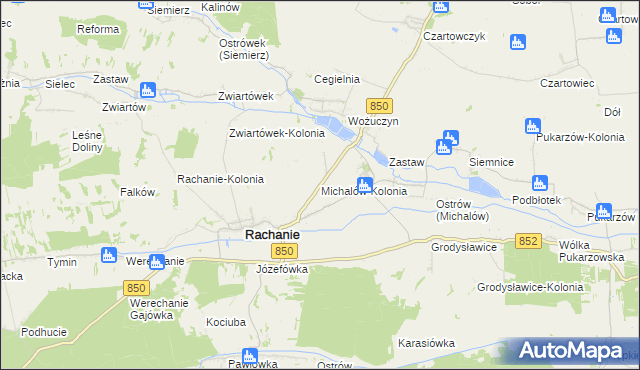mapa Michalów-Kolonia, Michalów-Kolonia na mapie Targeo
