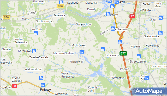 mapa Michrów, Michrów na mapie Targeo