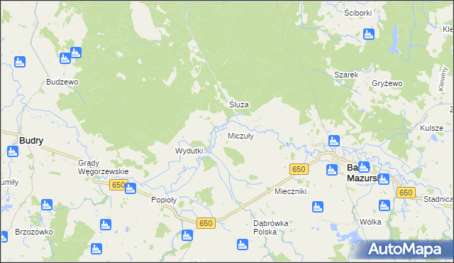 mapa Miczuły, Miczuły na mapie Targeo