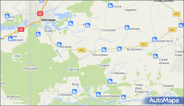 mapa Mikuszewo, Mikuszewo na mapie Targeo