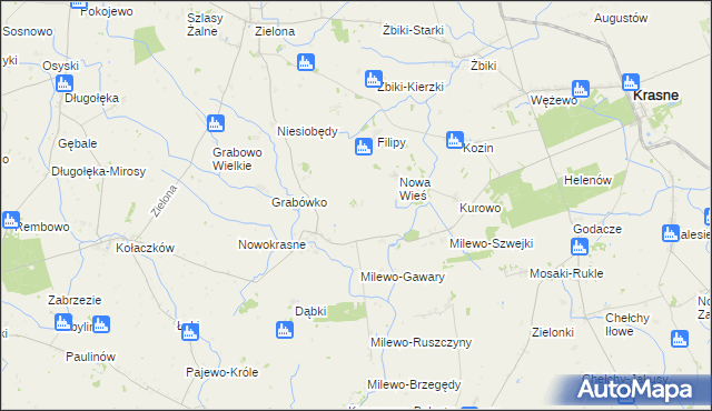 mapa Milewo-Tabuły, Milewo-Tabuły na mapie Targeo