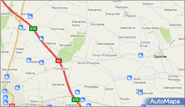 mapa Mnich-Probostwo, Mnich-Probostwo na mapie Targeo