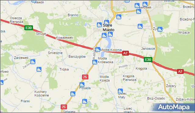 mapa Modła Królewska, Modła Królewska na mapie Targeo