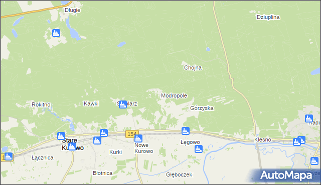 mapa Modropole, Modropole na mapie Targeo