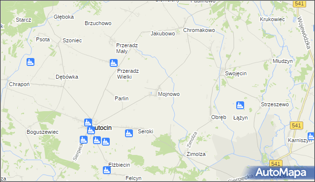 mapa Mojnowo, Mojnowo na mapie Targeo