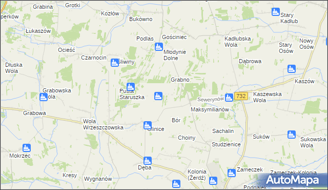 mapa Mścichów, Mścichów na mapie Targeo