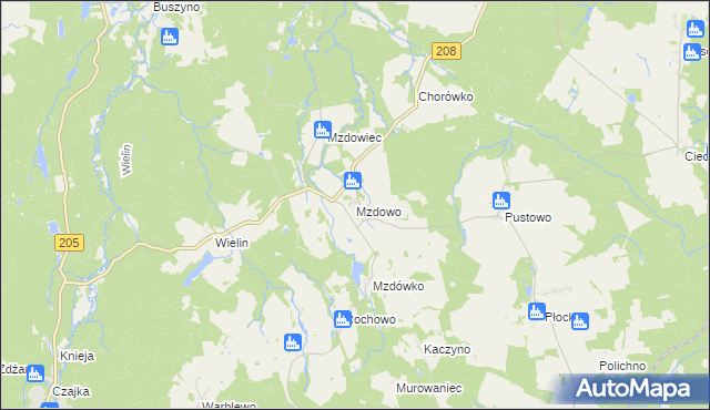 mapa Mzdowo, Mzdowo na mapie Targeo