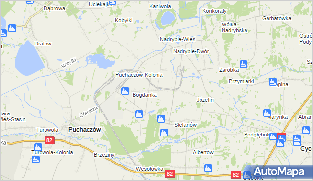 mapa Nadrybie Ukazowe, Nadrybie Ukazowe na mapie Targeo