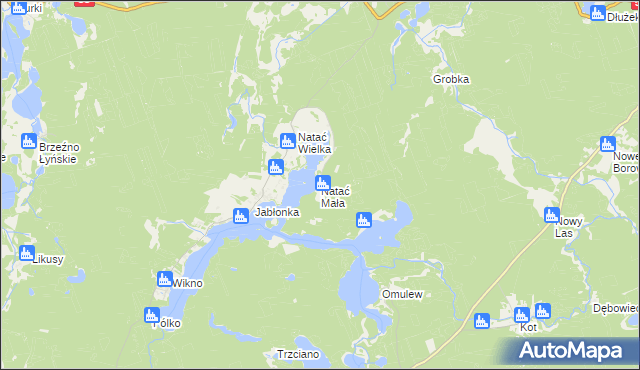 mapa Natać Mała, Natać Mała na mapie Targeo