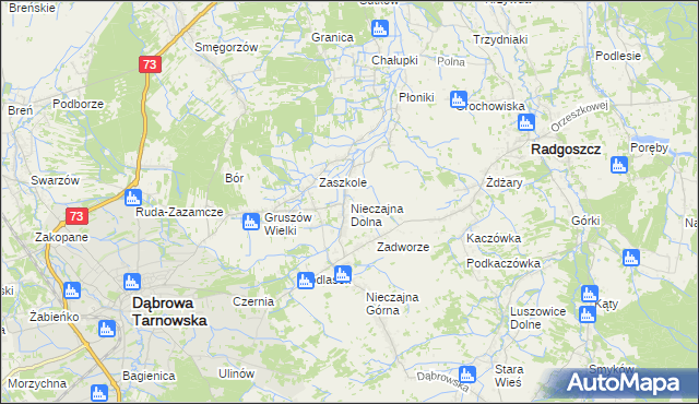 mapa Nieczajna Dolna, Nieczajna Dolna na mapie Targeo