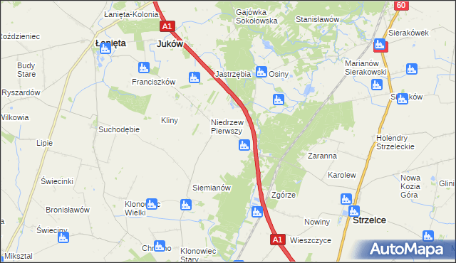mapa Niedrzew Drugi, Niedrzew Drugi na mapie Targeo