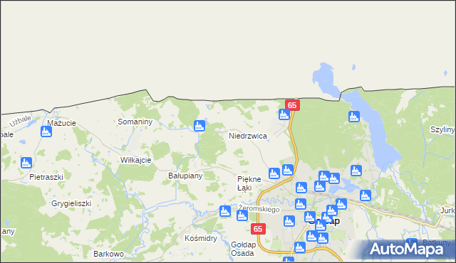 mapa Niedrzwica, Niedrzwica na mapie Targeo