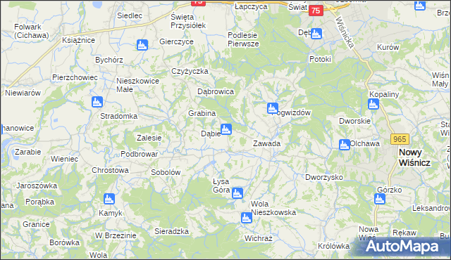 mapa Nieprześnia, Nieprześnia na mapie Targeo
