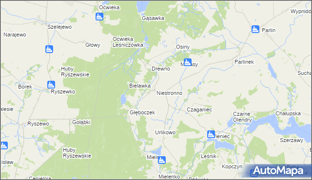 mapa Niestronno, Niestronno na mapie Targeo