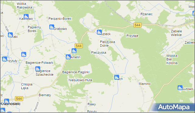 mapa Niesułowo-Wieś, Niesułowo-Wieś na mapie Targeo