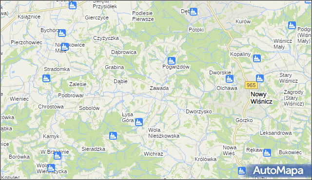mapa Nieszkowice Wielkie, Nieszkowice Wielkie na mapie Targeo