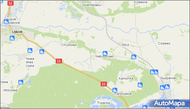 mapa Nietuszkowo, Nietuszkowo na mapie Targeo