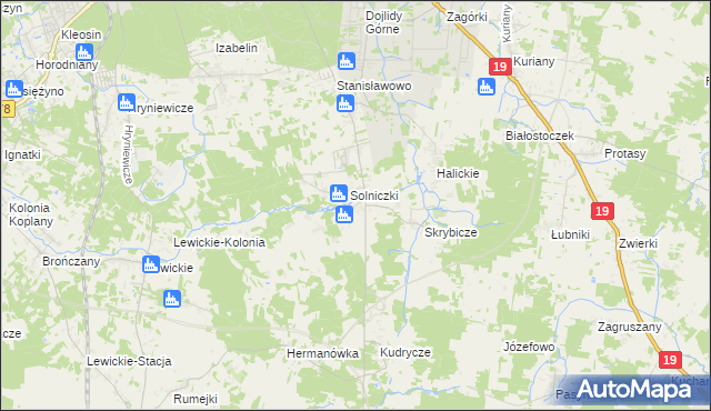 mapa Niewodnica Nargilewska, Niewodnica Nargilewska na mapie Targeo