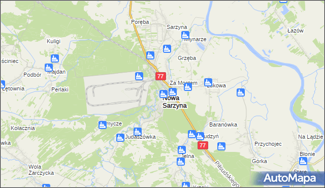mapa Nowa Sarzyna, Nowa Sarzyna na mapie Targeo