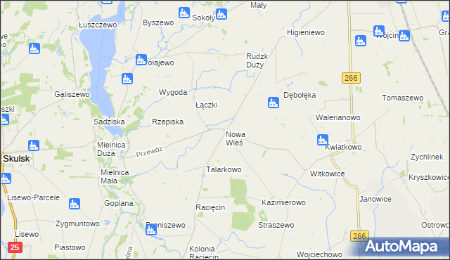 mapa Nowa Wieś gmina Piotrków Kujawski, Nowa Wieś gmina Piotrków Kujawski na mapie Targeo