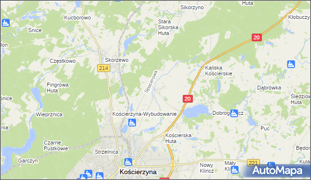 mapa Nowa Wieś Kościerska, Nowa Wieś Kościerska na mapie Targeo