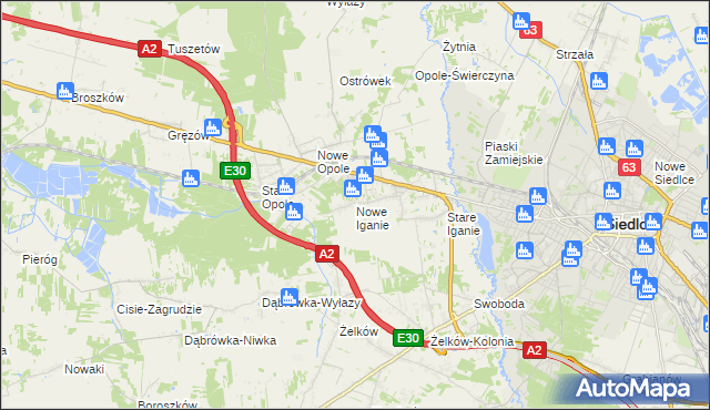 mapa Nowe Iganie, Nowe Iganie na mapie Targeo
