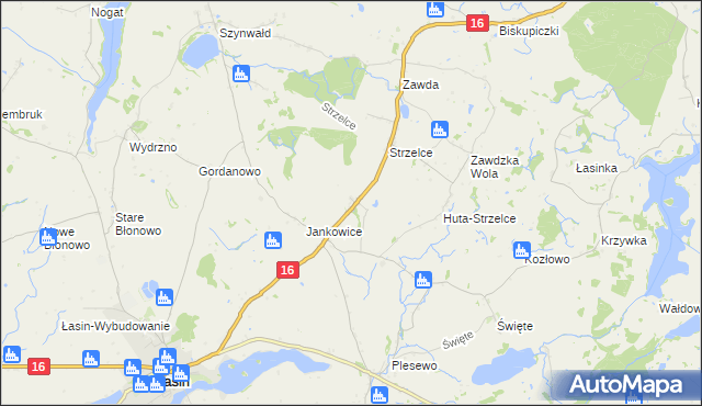mapa Nowe Jankowice gmina Łasin, Nowe Jankowice gmina Łasin na mapie Targeo