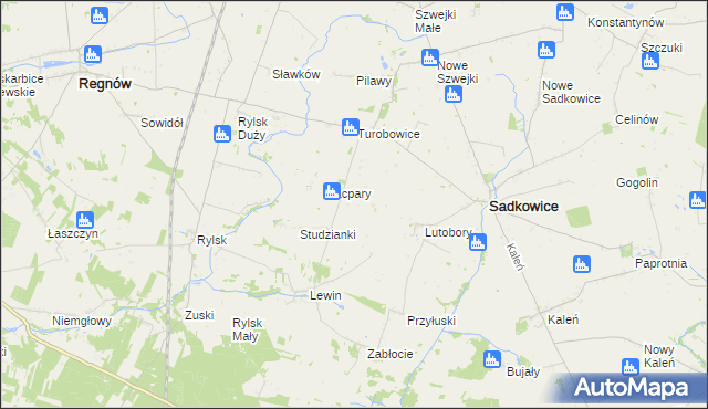 mapa Nowe Lutobory, Nowe Lutobory na mapie Targeo