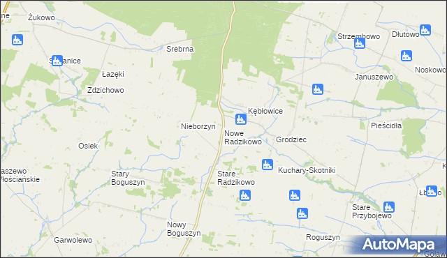 mapa Nowe Radzikowo, Nowe Radzikowo na mapie Targeo