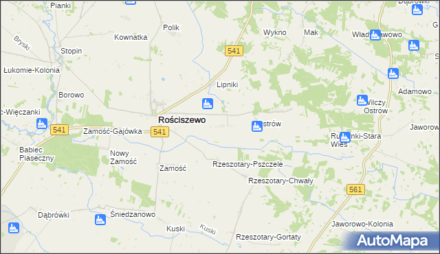 mapa Nowe Rościszewo, Nowe Rościszewo na mapie Targeo