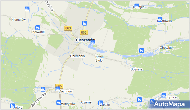 mapa Nowe Sioło, Nowe Sioło na mapie Targeo
