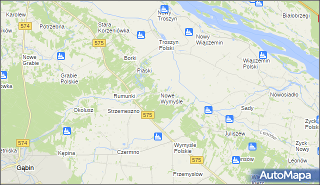 mapa Nowe Wymyśle, Nowe Wymyśle na mapie Targeo