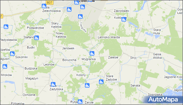 mapa Nowe Zadybie, Nowe Zadybie na mapie Targeo