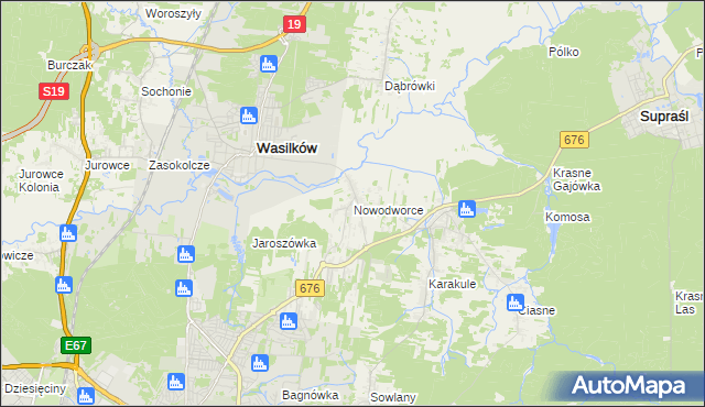 mapa Nowodworce, Nowodworce na mapie Targeo