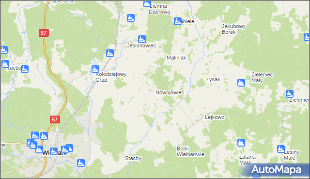mapa Nowojowiec, Nowojowiec na mapie Targeo