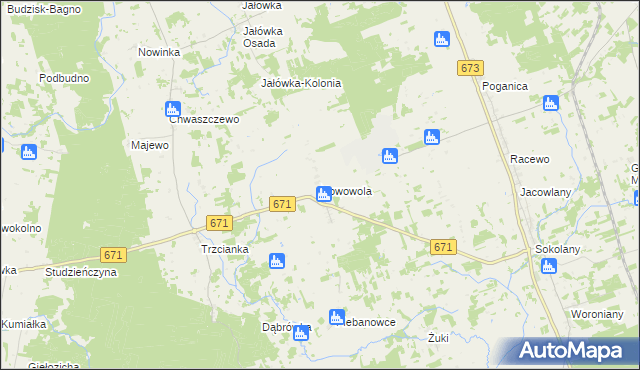 mapa Nowowola, Nowowola na mapie Targeo