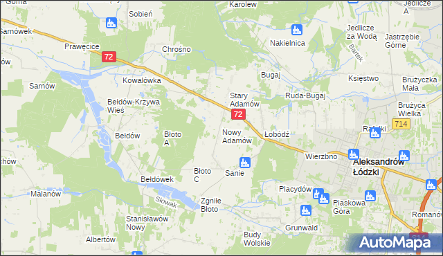 mapa Nowy Adamów, Nowy Adamów na mapie Targeo