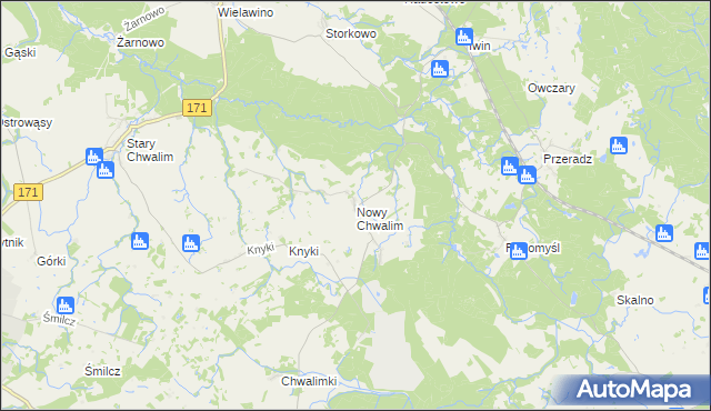 mapa Nowy Chwalim, Nowy Chwalim na mapie Targeo