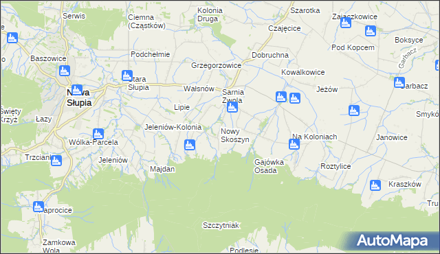 mapa Nowy Skoszyn, Nowy Skoszyn na mapie Targeo