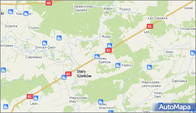 mapa Nowy Szelków, Nowy Szelków na mapie Targeo