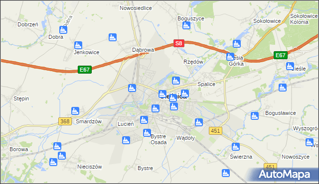 mapa Oleśnica, Oleśnica na mapie Targeo