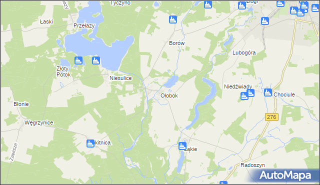 mapa Ołobok gmina Skąpe, Ołobok gmina Skąpe na mapie Targeo