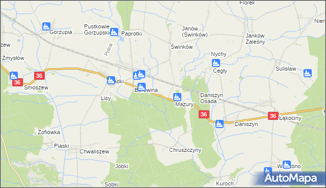 mapa Onęber, Onęber na mapie Targeo