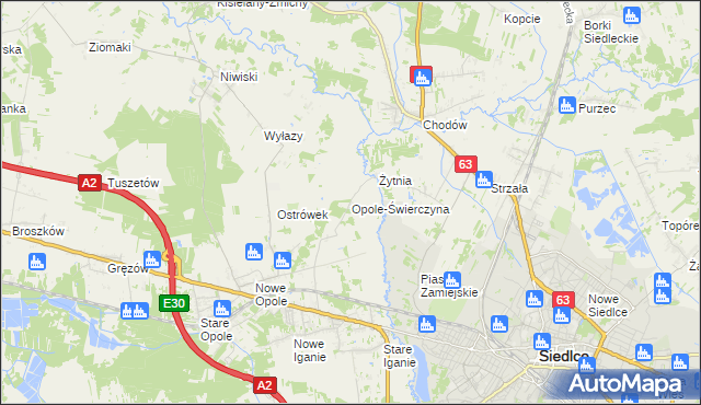 mapa Opole-Świerczyna, Opole-Świerczyna na mapie Targeo