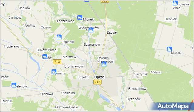 mapa Osiedle Niewiadów, Osiedle Niewiadów na mapie Targeo