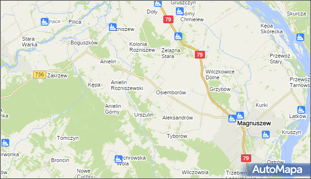 mapa Osiemborów, Osiemborów na mapie Targeo