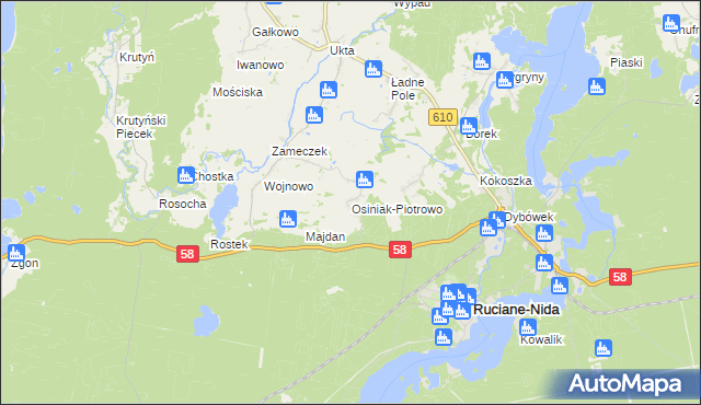 mapa Osiniak-Piotrowo, Osiniak-Piotrowo na mapie Targeo
