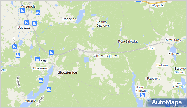 mapa Osława-Dąbrowa, Osława-Dąbrowa na mapie Targeo